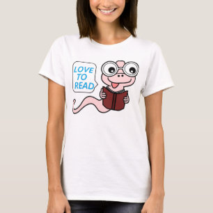 "LOVE TO READ" BOOKWORM T-Shirt