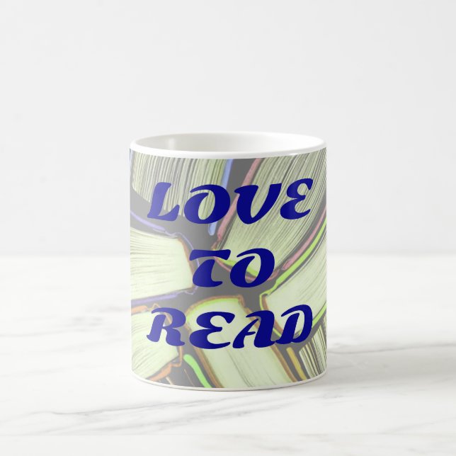 LOVE TO READ coffee mug (Center)