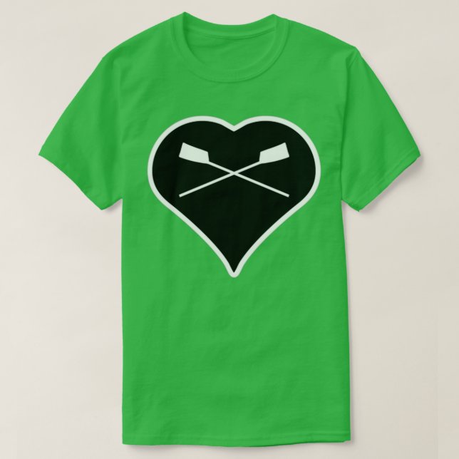 Love To Row Two Oars T-Shirt (Design Front)