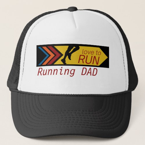 Love To Run Running Gift Jogging Runner Dad Trucker Hat