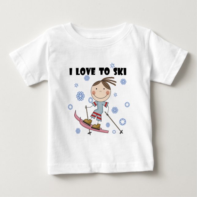Love to Ski - Girl Tshirts and Gifts (Front)