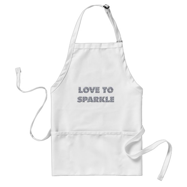 Love To Sparkle Adult Apron (Front)