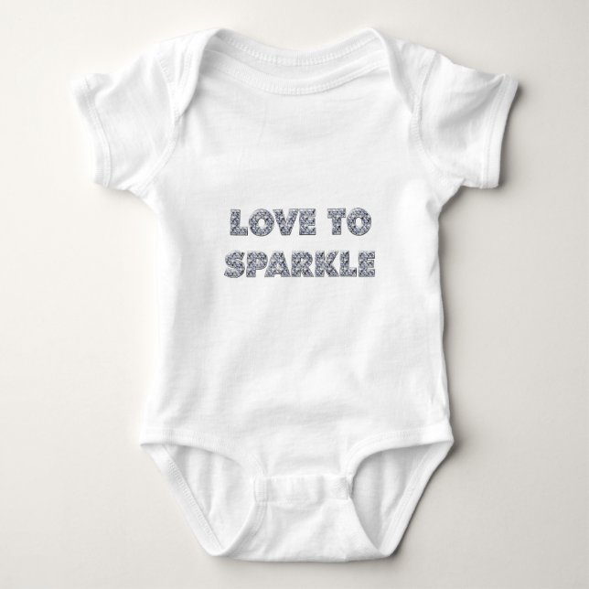 Love To Sparkle Baby Bodysuit (Front)