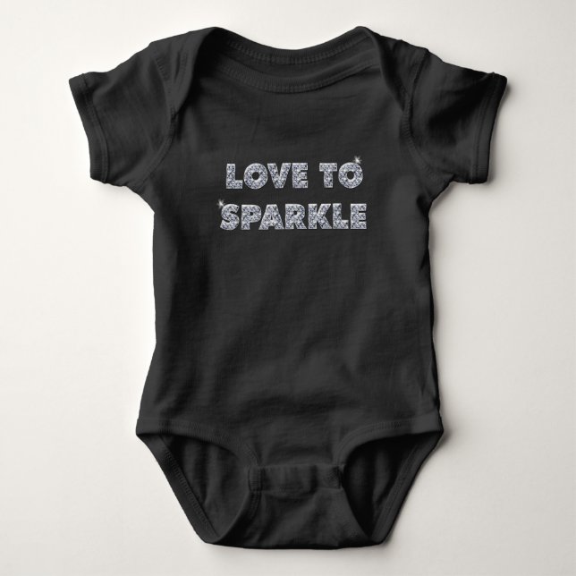 Love To Sparkle Baby Bodysuit (Front)