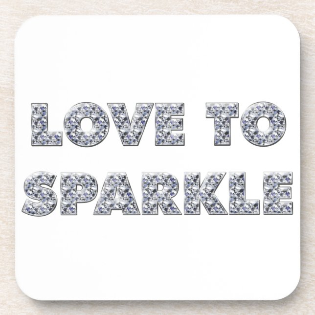 Love To Sparkle Beverage Coaster (Front)
