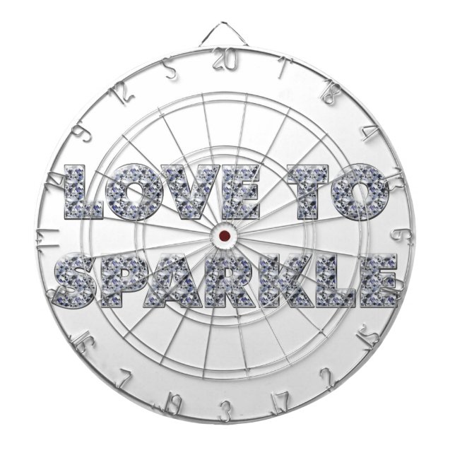 Love To Sparkle Dart Board (Front)