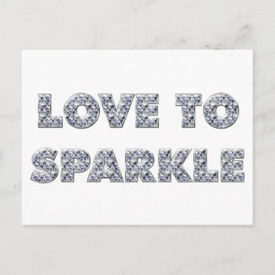 Love To Sparkle Postcard
