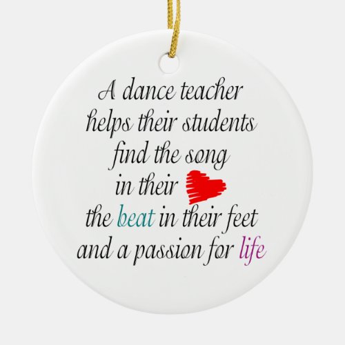 Love to Teach Dance Doubled_Sided Ornament