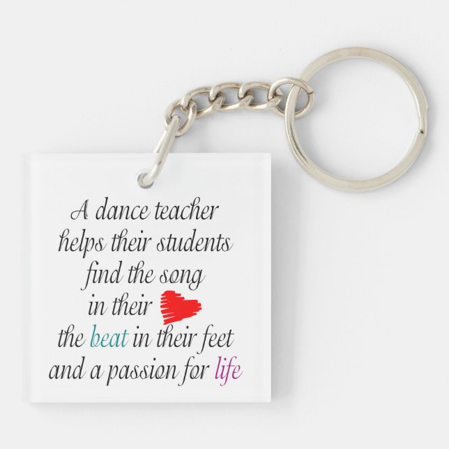 Love to Teach Dance Keychain (Back)