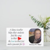 Love To Teach Dance Photo Card (Standing Front)