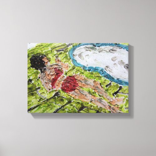 Love to the land of Wet Grass Painting Canvas Print