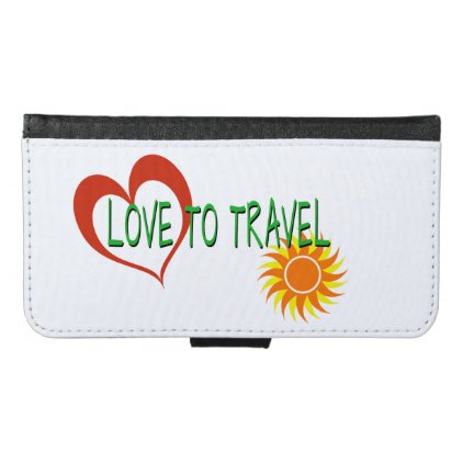 Love to Travel Wallet Phone Case For Samsung Galaxy S6