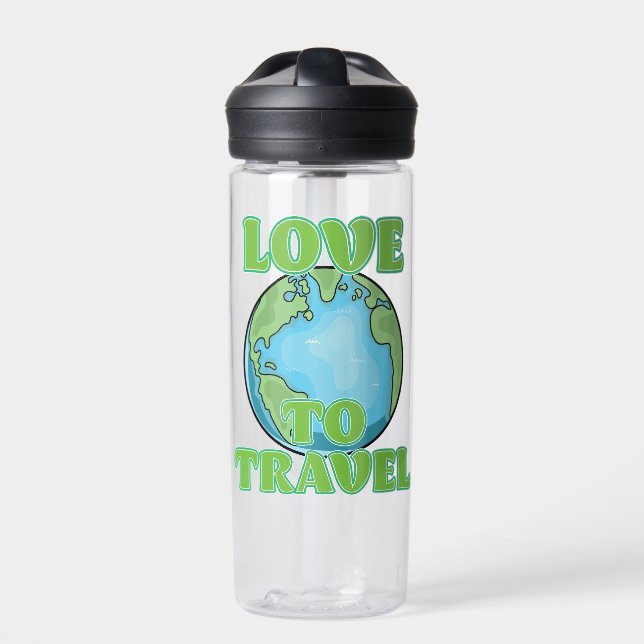 Love to Travel Water Bottle (Front)