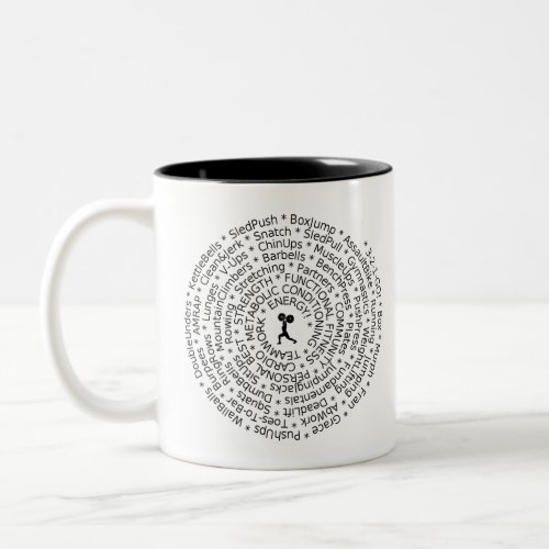 LOVE TO WORKOUT _ Crossfit_Inspired Design Two_Tone Coffee Mug