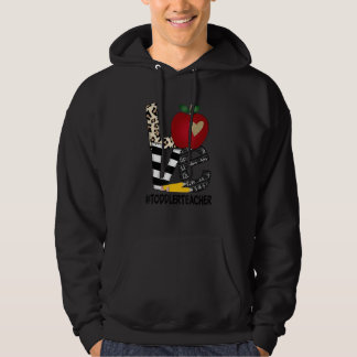 Love Toddler Teacher Inspire Cute Print Teachers T Hoodie