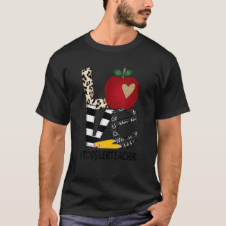 Love Toddler Teacher Inspire Cute Print Teachers T T-Shirt