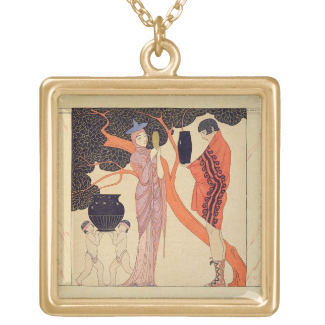 Love Token (w/c on paper) Gold Plated Necklace (Front)