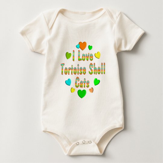 Love Tortoise Shell Cats Baby Bodysuit