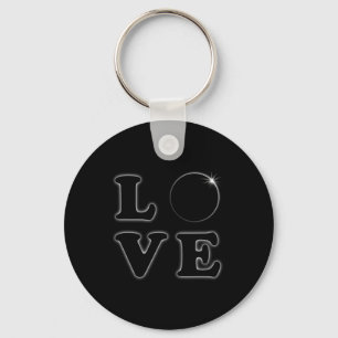 Love Total Solar Eclipse 04 08 2024 Totality Keychain