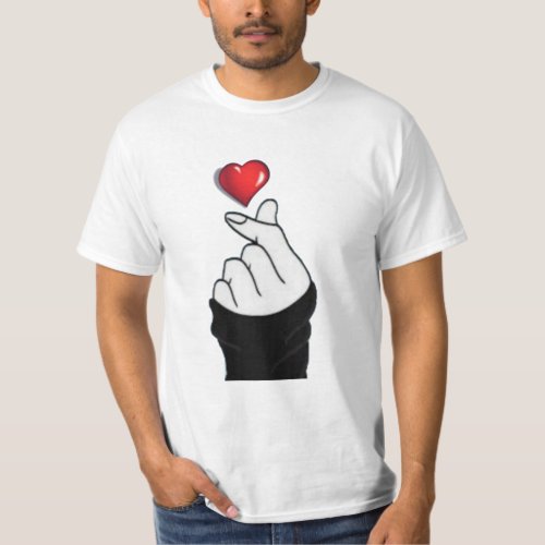  Love_Touch Finger with Heart  T_Shirt