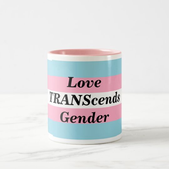 Love TRANScends Gender Pink Mug
