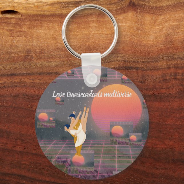 Love Transcends Multiverse Keychain (Front)