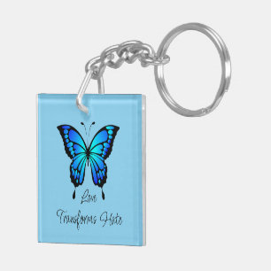 Love Transforms Hate Butterfly Acrylic Keychain