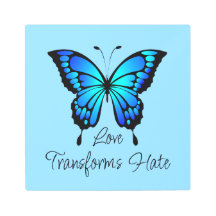 Love Transforms Hate Metal Wall Art
