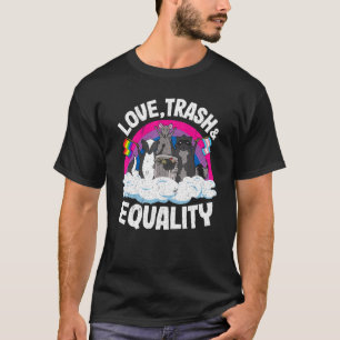 Love Trash & Equality Opossum Raccoon Bisexual Fla T-Shirt