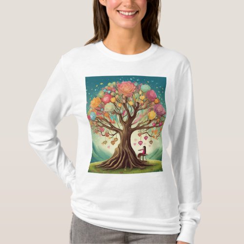 love tree design women shirt