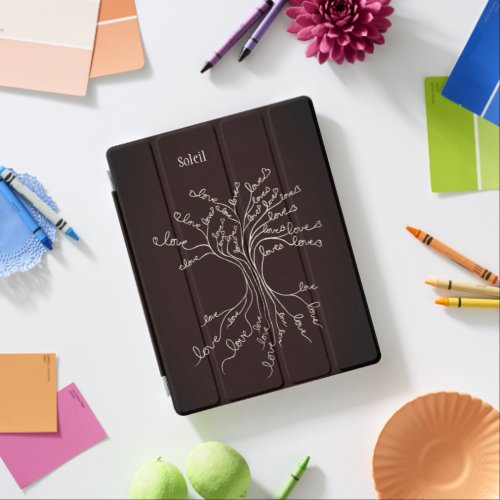 Love Tree of Life Nature Brown Hearts Cute Unisex iPad Smart Cover