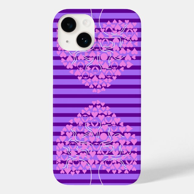 Love Tree Purple Heart iPhone Case (Back)
