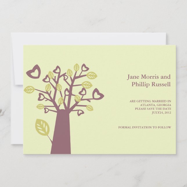 Love Tree -Save the date cards (Front)