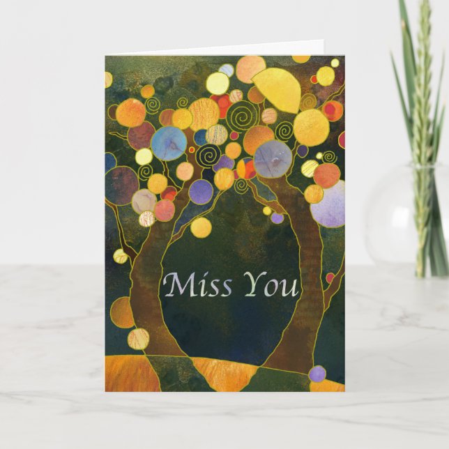 Love Trees I Miss You Card (Front)