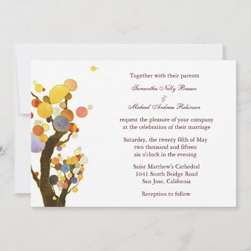 Love Trees(in White): Wedding Invitations