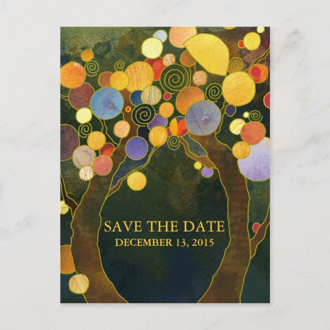 Love Trees Wedding Save the Date Postcards (Front)