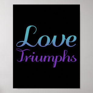 Love Triumphs Purple Suicide Prevention Awareness Poster