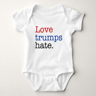 Love Trumps Hate Baby Bodysuit
