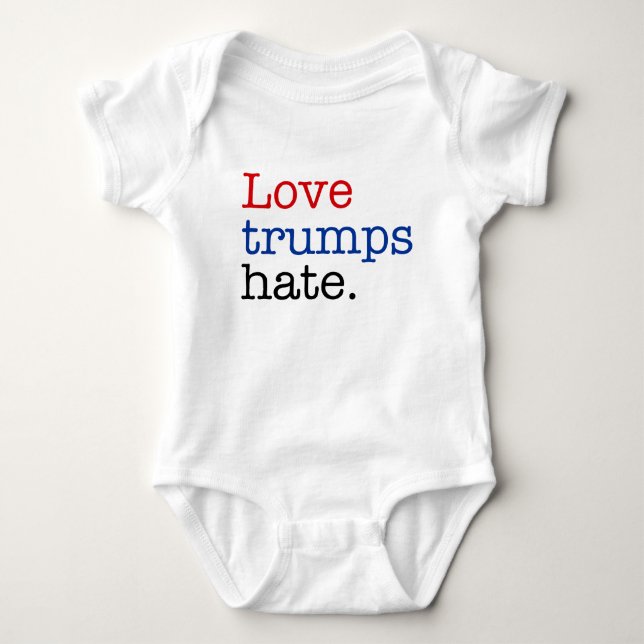 Love Trumps Hate Baby Bodysuit (Front)
