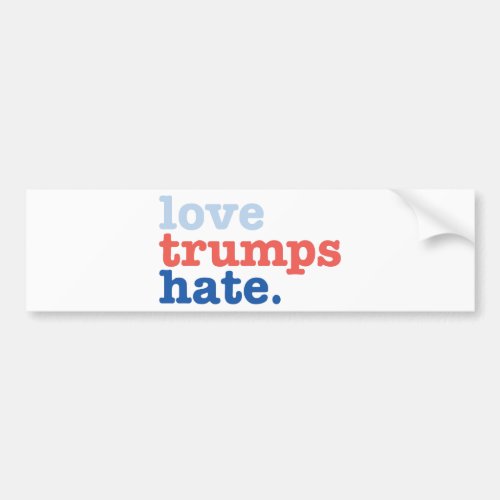 love trumps hate bumper sticker
