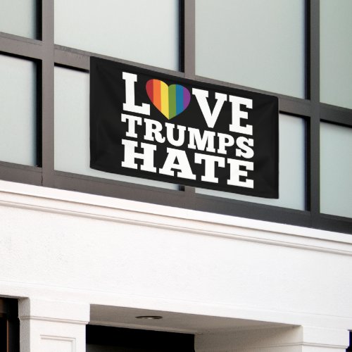 Love Trumps Hate Rainbow Heart _ virtual parade Banner