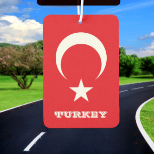 Love Turkey Car Air Freshener, Turkish Flag Air Freshener