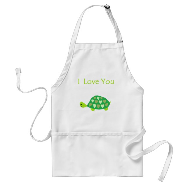 Love Turtle Adult Apron (Front)