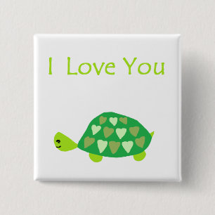 Love Turtle Pinback Button