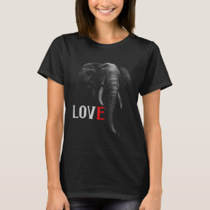 Love Tusk Trunk Zoo Circus Wild Mammoth Woodland E T-Shirt