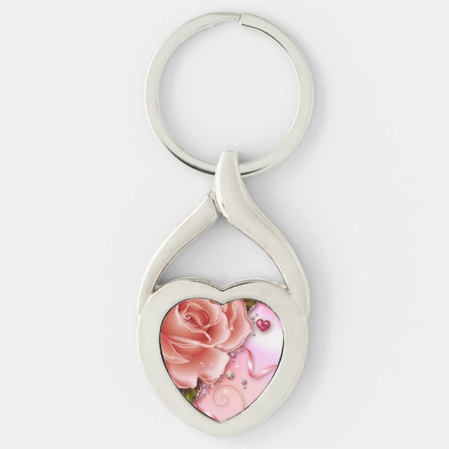 Love Twisted Heart Keychain (Front)