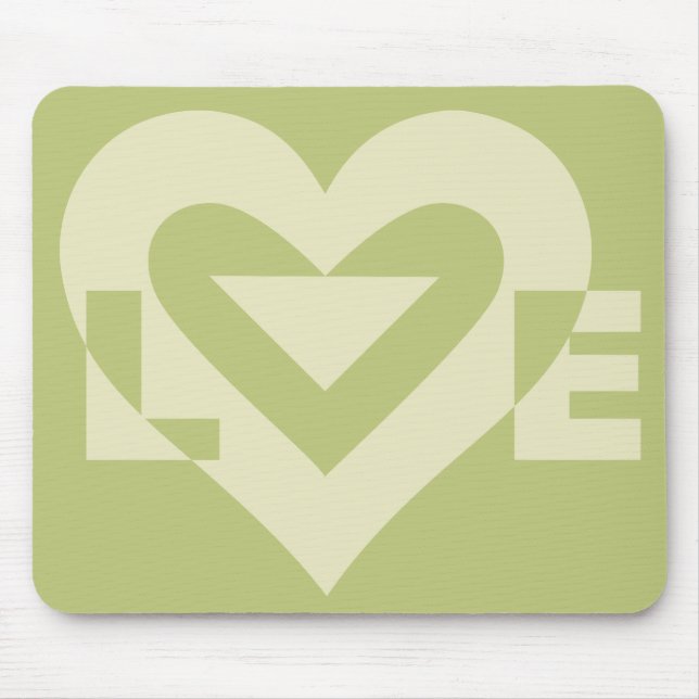 Love Two-Tone Sage Green Mouse Pad (Front)
