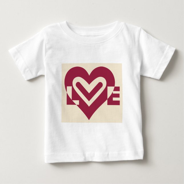Love Two-Tone Wine Purple Baby T-Shirt (Front)