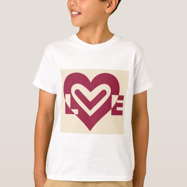 Love Two-Tone Wine Purple T-Shirt (Front)