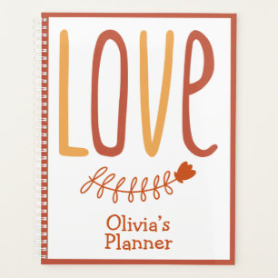 Love Typography Boho Design Colors Name Modern Planner